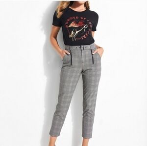 Guess Pants Alexa Belted Ankle Length Trousers High